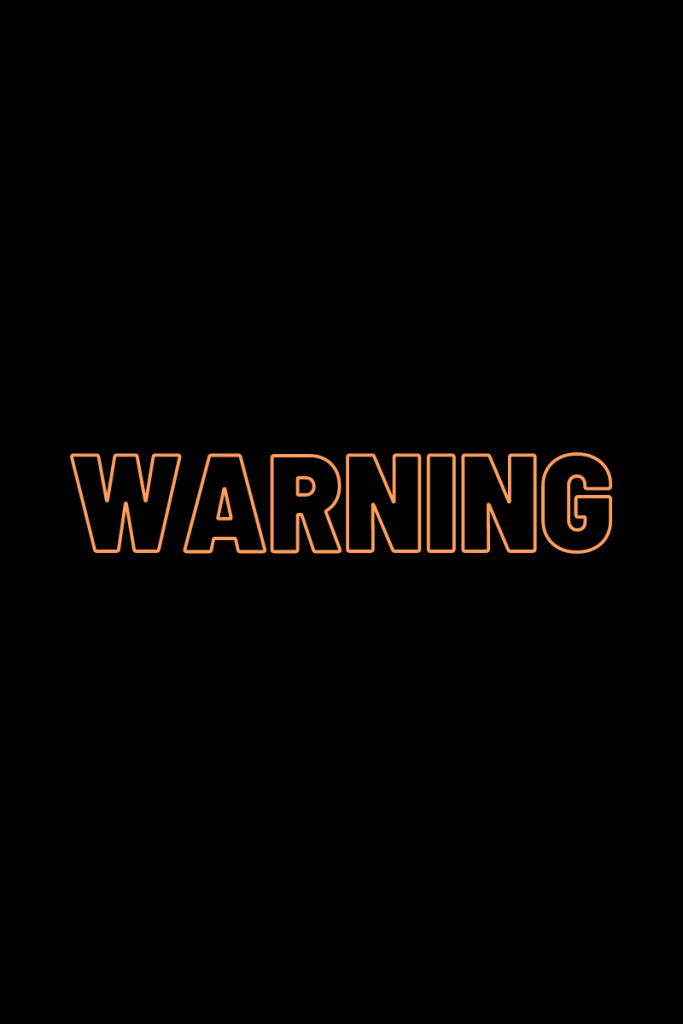 The word warning is in bold black letters outlined in orange on a black background. Hell is a real place of everlasting punishment. Where is your final destination?  #hell #heaven #salvation Jesus Christ saves. 