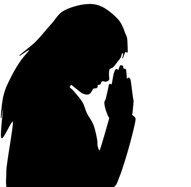 A silhouette of a woman praying. #hope #prayer #life 